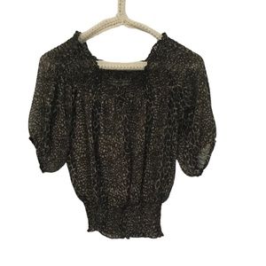 Costa Blanca women’s top size small, leopard print, off the shoulders